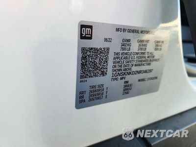 Zdjęcie 12 z 12 samochodu: 2022 CHEVROLET TAHOE K1500 LT VIN:1GNSKNKD2NR346397 - miniatura