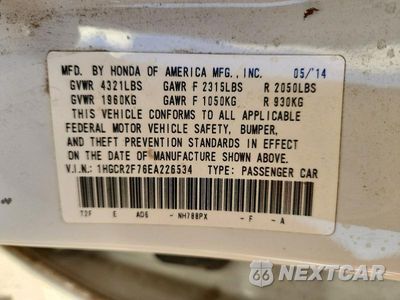 Zdjęcie 12 z 12 samochodu: 2014 HONDA ACCORD EX VIN:1HGCR2F76EA226534 - miniatura