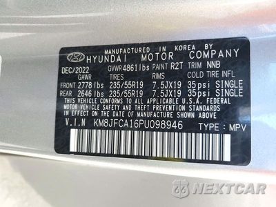Zdjęcie 13 z 13 samochodu: 2023 HYUNDAI TUCSON SEL CONVENIENCE VIN:KM8JFCA16PU098946 - miniatura