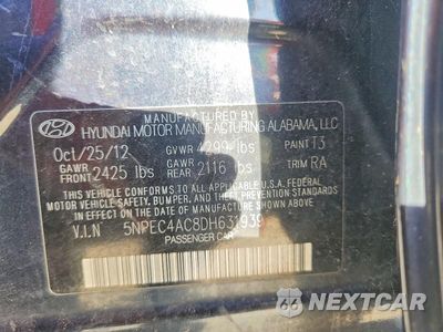 Zdjęcie 12 z 12 samochodu: 2013 HYUNDAI SONATA LIMITED VIN:5NPEC4AC8DH631939 - miniatura