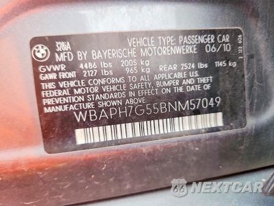 Zdjęcie 12 z 12 samochodu: 2011 BMW 3 SERIES VIN:WBAPH7G55BNM57049 - miniatura