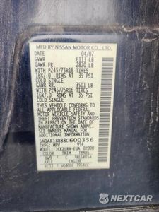 Zdjęcie 14 z 14 samochodu: 2008 NISSAN PATHFINDER S VIN:5N1AR18B88C600356 - miniatura