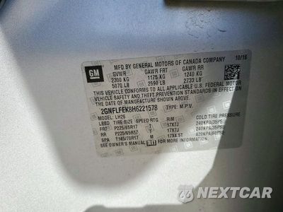 Zdjęcie 13 z 13 samochodu: 2017 CHEVROLET EQUINOX LT VIN:2GNFLFEK8H6221578 - miniatura