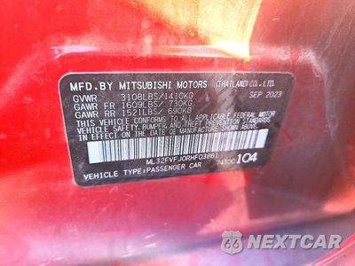 Zdjęcie 12 z 12 samochodu: 2024 MITSUBISHI MIRAGE G4 SE VIN:ML32FVFJ0RHF03861 - miniatura