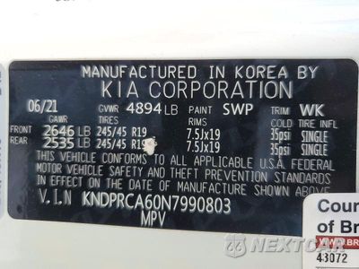 Zdjęcie 13 z 13 samochodu: 2022 KIA SPORTAGE SX VIN:KNDPRCA60N7990803 - miniatura