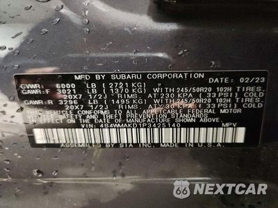 Zdjęcie 13 z 13 samochodu: 2023 SUBARU ASCENT LIMITED VIN:4S4WMAKD1P3425140 - miniatura
