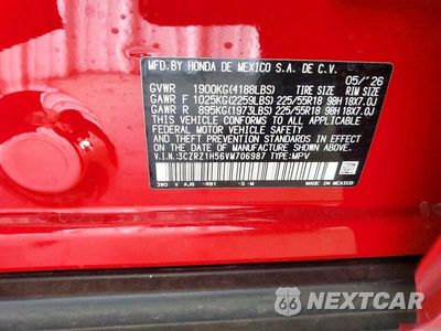 Zdjęcie 13 z 13 samochodu: 2027 HONDA HR-V SPORT VIN:3CZRZ1H56VM706987 - miniatura