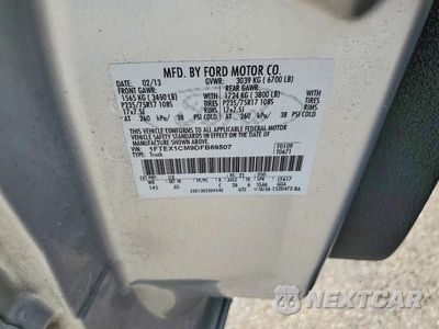 Zdjęcie 12 z 12 samochodu: 2013 FORD F150 SUPER CAB VIN:1FTEX1CM9DFB69507 - miniatura