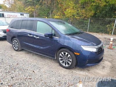 Czwarte zdjęcie samochodu z boku: 2023 HONDA ODYSSEY EXL VIN:5FNRL6H60PB036762 - miniatura