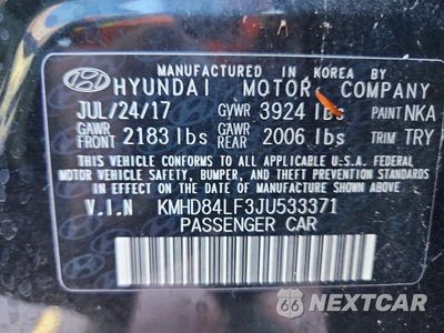Zdjęcie 12 z 12 samochodu: 2018 HYUNDAI ELANTRA VALUE EDITION VIN:KMHD84LF3JU533371 - miniatura