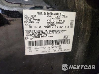Zdjęcie 13 z 13 samochodu: 2015 FORD EXPLORER XLT VIN:1FM5K8D84FGB30017 - miniatura