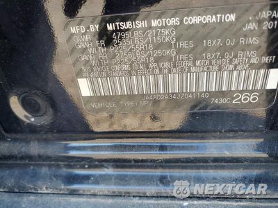Zdjęcie 13 z 13 samochodu: 2018 MITSUBISHI OUTLANDER ES VIN:JA4AD2A34JZ041140 - miniatura