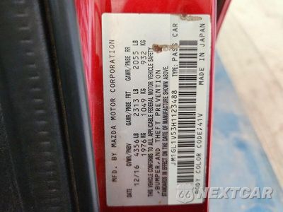 Zdjęcie 13 z 13 samochodu: 2017 MAZDA 6 TOURING VIN:JM1GL1V53H1123488 - miniatura
