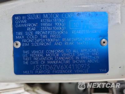 Zdjęcie 12 z 12 samochodu: 1999 SUZUKI GRAND VITARA JX VIN:JS3TD62V6X4110973 - miniatura
