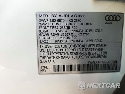 Zdjęcie 13 z 13 samochodu: 2017 AUDI Q7 PREMIUM PLUS VIN:WA1LAAF77HD017266 - miniatura