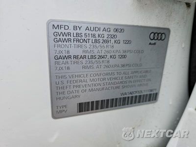 Zdjęcie 12 z 12 samochodu: 2020 AUDI Q3 PREMIUM VIN:WA1AECF32L1113871 - miniatura