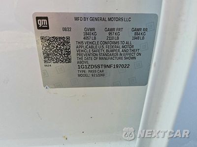 Zdjęcie 12 z 12 samochodu: 2022 CHEVROLET MALIBU LT VIN:1G1ZD5ST9NF197022 - miniatura