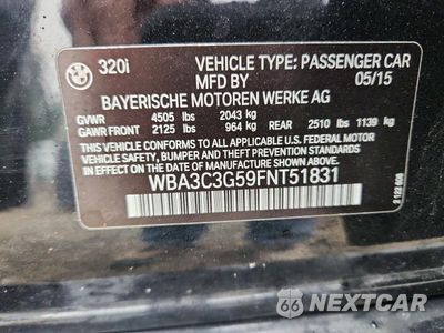 Zdjęcie 12 z 12 samochodu: 2015 BMW 320 I XDRIVE VIN:WBA3C3G59FNT51831 - miniatura