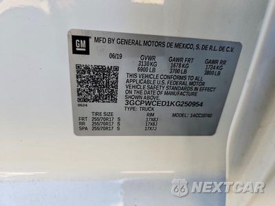 Zdjęcie 12 z 12 samochodu: 2019 CHEVROLET SILVERADO C1500 LT VIN:3GCPWCED1KG250954 - miniatura