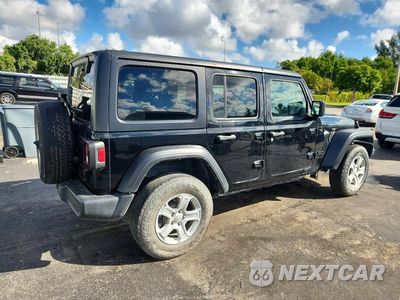 Trzecie zdjęcie samochodu z tyłu: 2022 JEEP WRANGLER UNLIMITED SPORT VIN:1C4HJXKN2NW215854 - miniatura