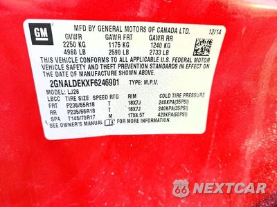 Zdjęcie 13 z 13 samochodu: 2015 CHEVROLET EQUINOX LTZ VIN:2GNALDEKXF6246901 - miniatura