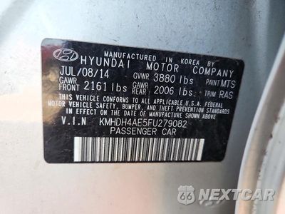 Zdjęcie 12 z 12 samochodu: 2015 HYUNDAI ELANTRA SE VIN:KMHDH4AE5FU279082 - miniatura