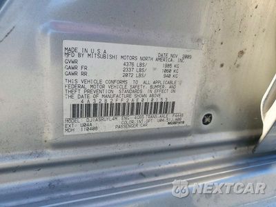Zdjęcie 12 z 12 samochodu: 2010 MITSUBISHI GALANT FE VIN:4A32B2FF2AE010153 - miniatura