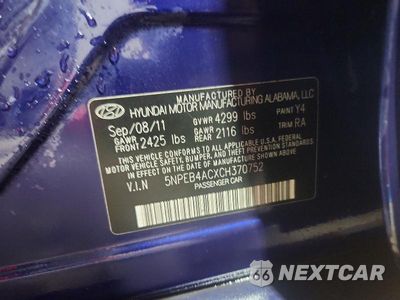 Zdjęcie 13 z 13 samochodu: 2012 HYUNDAI SONATA GLS VIN:5NPEB4ACXCH370752 - miniatura