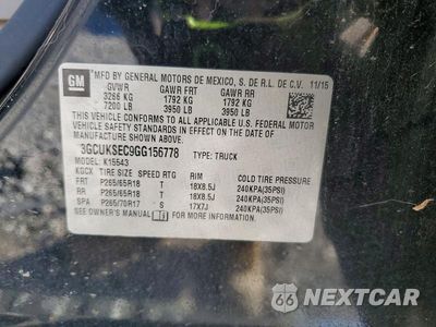 Zdjęcie 12 z 12 samochodu: 2016 CHEVROLET SILVERADO K1500 LTZ VIN:3GCUKSEC9GG156778 - miniatura