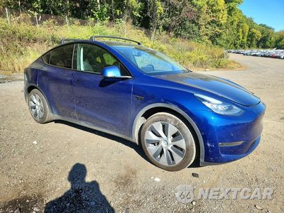 Czwarte zdjęcie samochodu z boku: 2021 TESLA MODEL Y VIN:5YJYGAEE1MF148142 - miniatura