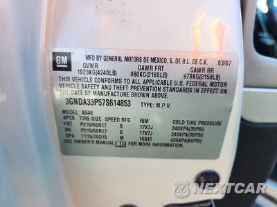 Zdjęcie 13 z 13 samochodu: 2007 CHEVROLET HHR LT VIN:3GNDA33P57S614853 - miniatura