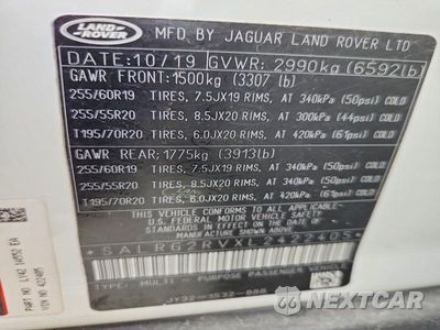 Zdjęcie 12 z 12 samochodu: 2020 LAND ROVER DISCOVERY SE VIN:SALRG2RVXL2422405 - miniatura