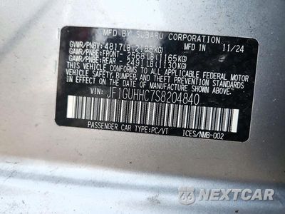 Zdjęcie 12 z 12 samochodu: 2025 SUBARU IMPREZA RS VIN:JF1GUHHC7S8204840 - miniatura
