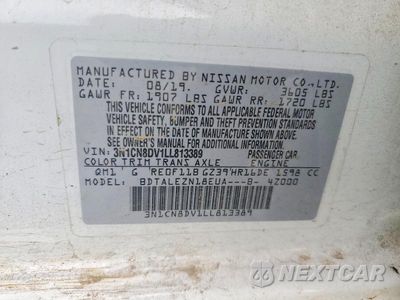 Zdjęcie 12 z 12 samochodu: 2020 NISSAN VERSA S VIN:3N1CN8DV1LL813389 - miniatura