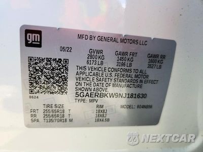Zdjęcie 14 z 14 samochodu: 2022 BUICK ENCLAVE ESSENCE VIN:5GAERBKW9NJ181630 - miniatura