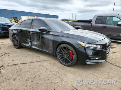 Czwarte zdjęcie samochodu z boku: 2018 HONDA ACCORD SPORT VIN:1HGCV1F37JA243212 - miniatura