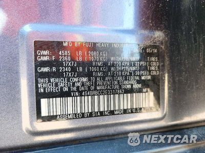 Zdjęcie 13 z 13 samochodu: 2014 SUBARU OUTBACK 2.5I PREMIUM VIN:4S4BRBCC2E3317862 - miniatura