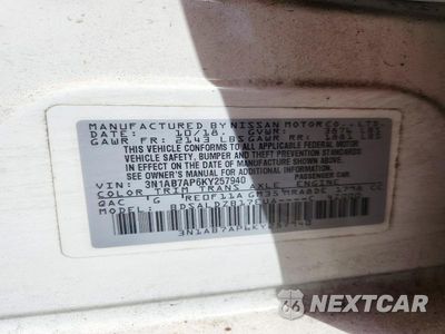 Zdjęcie 13 z 13 samochodu: 2019 NISSAN SENTRA SV VIN:3N1AB7AP6KY257940 - miniatura
