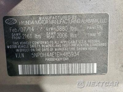 Zdjęcie 13 z 13 samochodu: 2014 HYUNDAI ELANTRA SE VIN:5NPDH4AE1EH485934 - miniatura