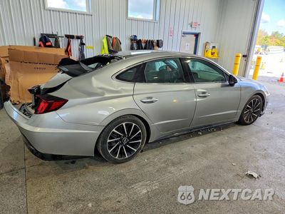 Trzecie zdjęcie samochodu z tyłu: 2020 HYUNDAI SONATA SEL PLUS VIN:5NPEJ4J29LH019079 - miniatura