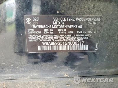 Zdjęcie 13 z 13 samochodu: 2016 BMW 328 I SULEV VIN:WBA8E9G51GNU30317 - miniatura