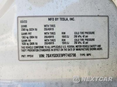 Zdjęcie 12 z 12 samochodu: 2023 TESLA MODEL Y VIN:7SAYGDEE9PF740798 - miniatura