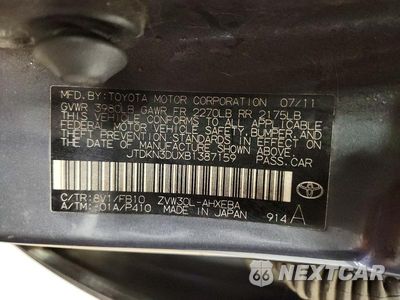 Zdjęcie 12 z 12 samochodu: 2011 TOYOTA PRIUS THREE VIN:JTDKN3DUXB1387159 - miniatura
