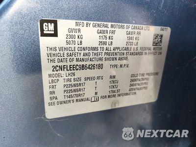 Zdjęcie 13 z 13 samochodu: 2011 CHEVROLET EQUINOX LT VIN:2CNFLEEC9B6426180 - miniatura