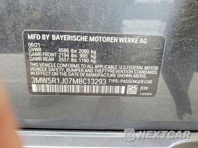 Zdjęcie 12 z 12 samochodu: 2021 BMW 330I VIN:3MW5R1J07M8C13293 - miniatura