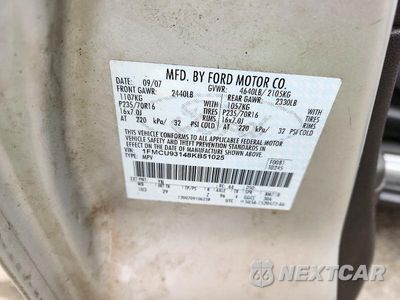 Zdjęcie 13 z 13 samochodu: 2008 FORD ESCAPE XLT VIN:1FMCU93148KB51025 - miniatura