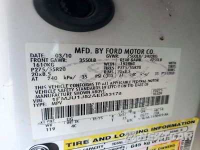 Zdjęcie 13 z 13 samochodu: 2010 FORD EXPEDITION EDDIE BAUER VIN:1FMJU1J52AEB53178 - miniatura