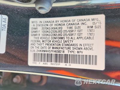 Zdjęcie 13 z 13 samochodu: 2015 HONDA CR-V EX VIN:2HKRM4H57FH658218 - miniatura