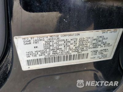 Zdjęcie 13 z 13 samochodu: 2004 TOYOTA RAV4 BASE VIN:JTEGD20V540018053 - miniatura