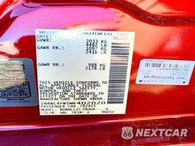 Zdjęcie 12 z 12 samochodu: 2022 NISSAN ALTIMA PLATINUM VIN:1N4BL4FW5NN402020 - miniatura